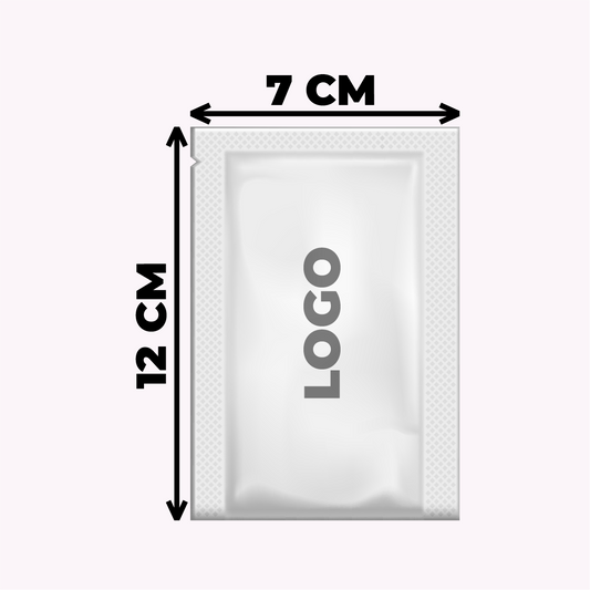 7 x 12 Baskılı Tekli Islak Mendil Tek Kullanımlık